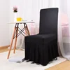 White Chair Covers Pleated Polyester Spandex Chair Cover Stretch Slipcovers for Wedding Party Dining Banquet Hotel Decoration 4