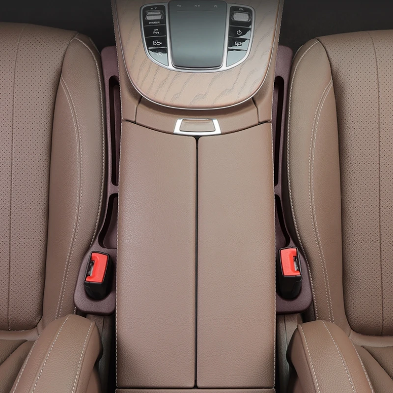 Premium Car Seat Gap Filler and Organizer - Waterproof PU Leather with Dual Slot Design