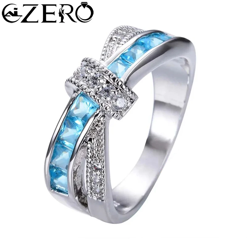 Beautiful Pretty Fashion Wedding Party White Gold 925 Plated Silver 925 Plated NICE Women Purple Crystal Lady Ring Jewelry LR050