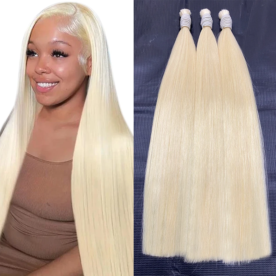 Straight Human Bulk Hair Braiding 18-30 Inch 613 Blonde No Weft Vietnamese for Braiding