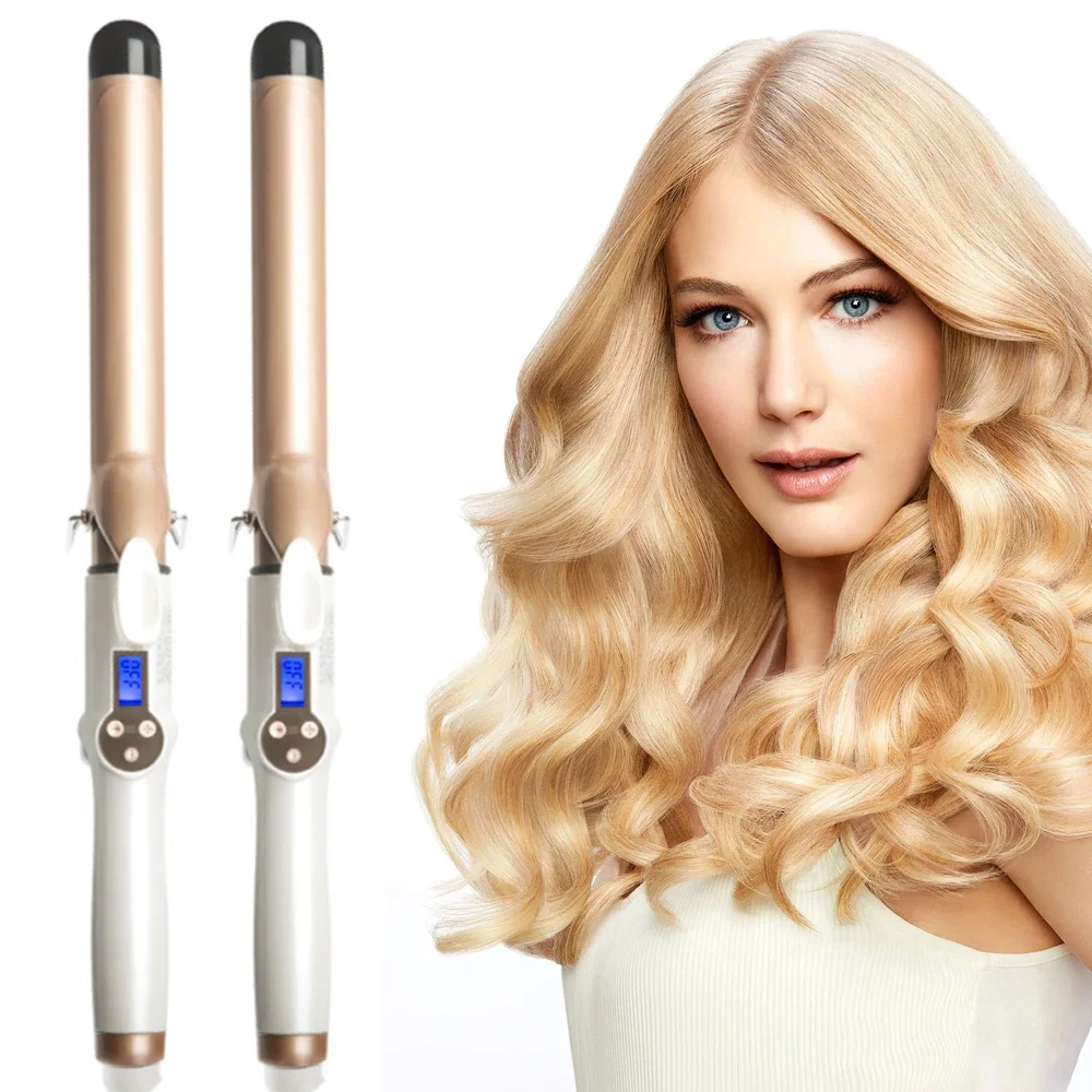 Hair Curler New Electric Hair Curler with LCD Screen Digital 19-38mm Professional Curling Iron