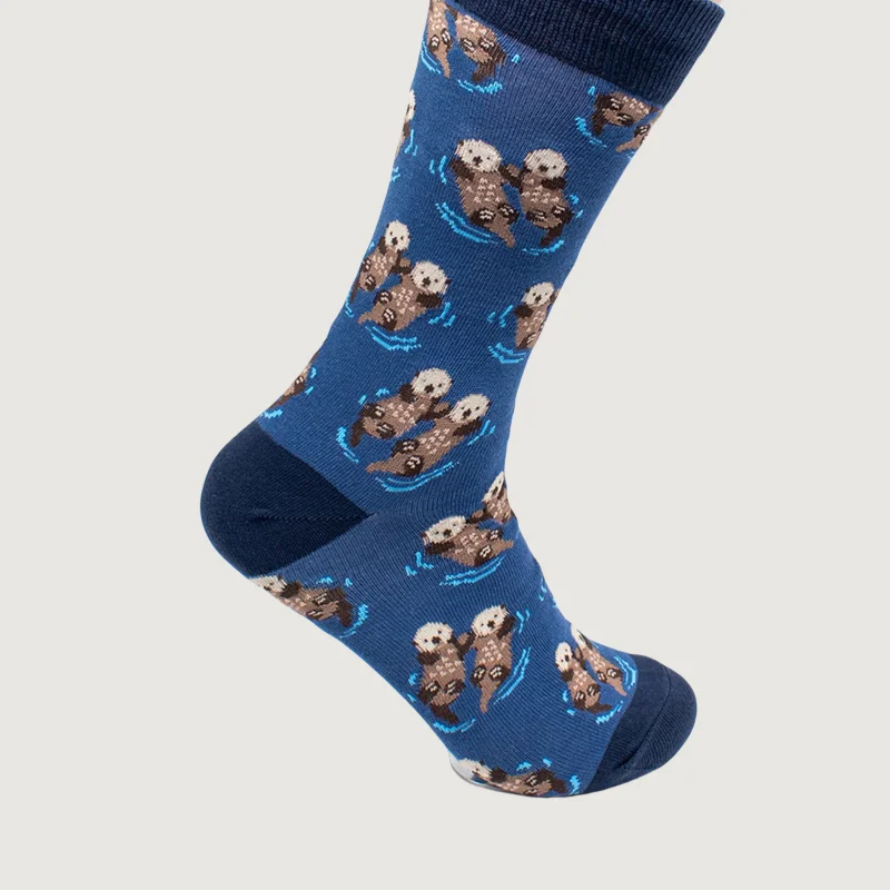 Men's socks 1 pair otter swimming mid-calf suit all seasons