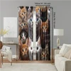 2 pcs, versatile polyester transparent curtains for home decoration Cute Cats for use in bedrooms and living rooms 4