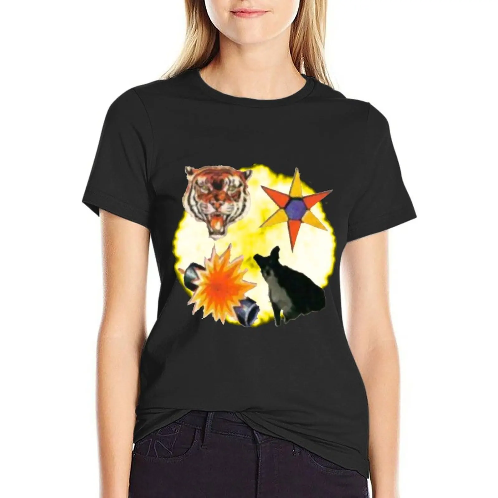 

3 EPS Tribute Art T-Shirt tees summer top hippie clothes woman t shirt