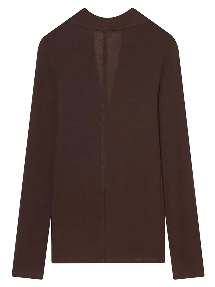 Women's Simple Style T-Shirts Spring Autumn Fashion Drooping Ruched Short T Shirts for Women Streetwear Long Sleeve Casual Tops