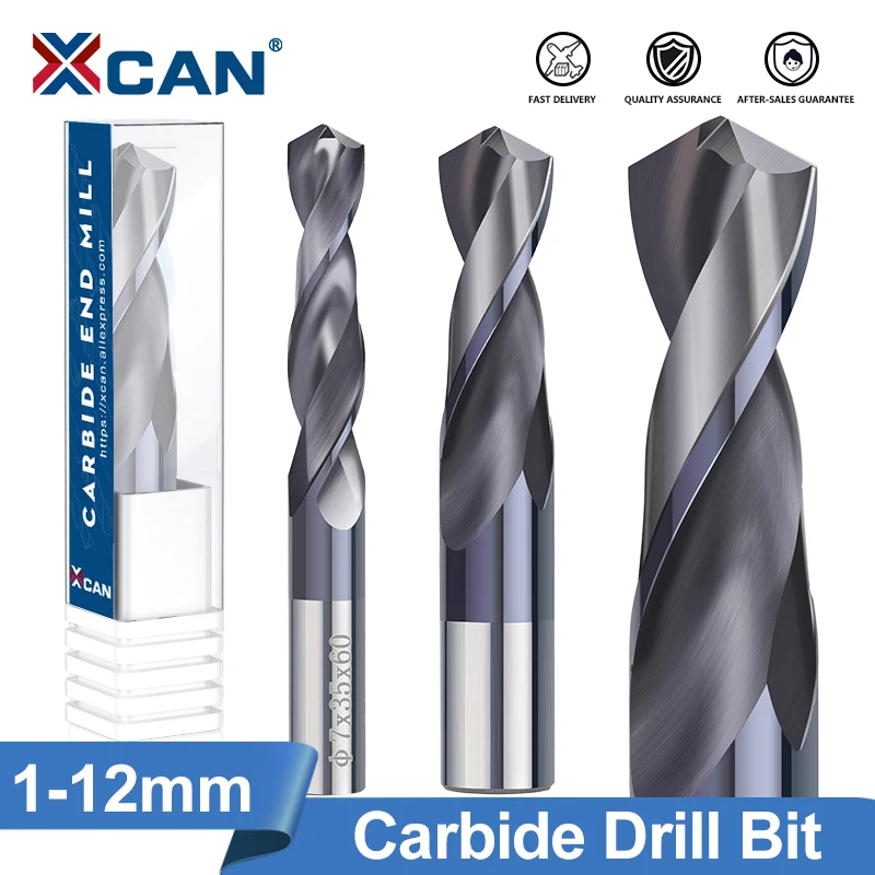 Xcan Carburo Di Punta Del Trapano 1.0-12Mm Vapo Rivestito Pistola Punta Del Trapano Per Cnc Tornio Macchina Foro Cutter Twist Punta Del Trapano In Met