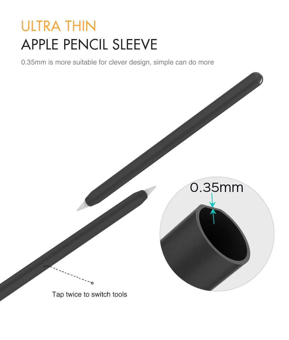 para lápis de maçã caso caixa de lápis para apple gen tablet portátil touch stylus pen pouch capa protetora de silicone macio