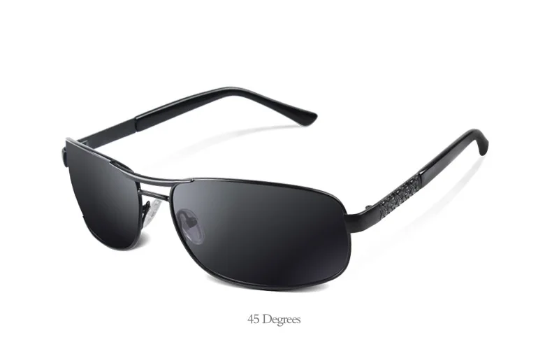 Polarised Pilot Sunglasses For Men Rectangle Metal Uv400 Shades_voghion.com