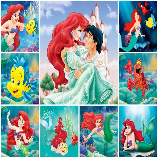 Disney Cartoon Princess AB Diamond Painting Kits Embroidery The Little  Mermaid Art Mosaic Rhinestones Home Decor Children's Gift - AliExpress