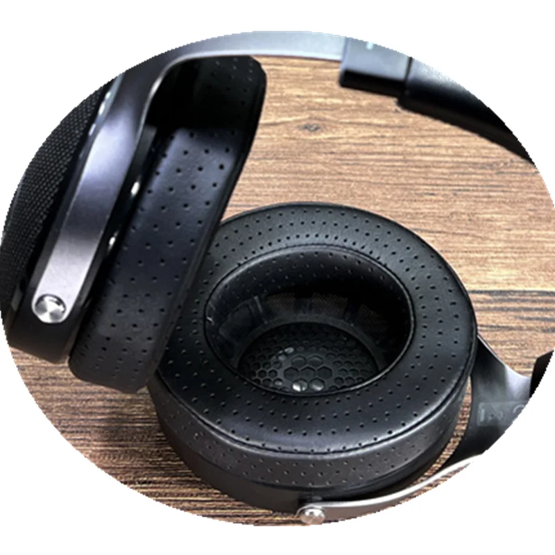 Almofadas de Couro Perfuradas da Orelha da Proteína para a Utopia Clara Focal mg Elegia Stell ia Fones de Ouvido Almofadas da Substituição Earpads Preto Cinza - Image 2