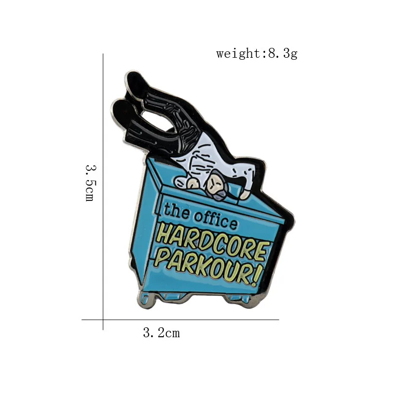 Chic Office TV Show-Inspired Enamel Pin Brooch for Women - Stylish Lapel Pin Badge for Backpacks & Clothing, Perfect Fashion Jewelry Gift for Fans