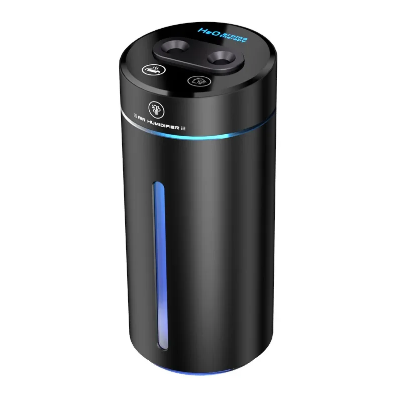 Dual Spray Car Air Humidifier Aluminium Alloy Essential Oils Diffuser Air Freshener for Auto Home Office