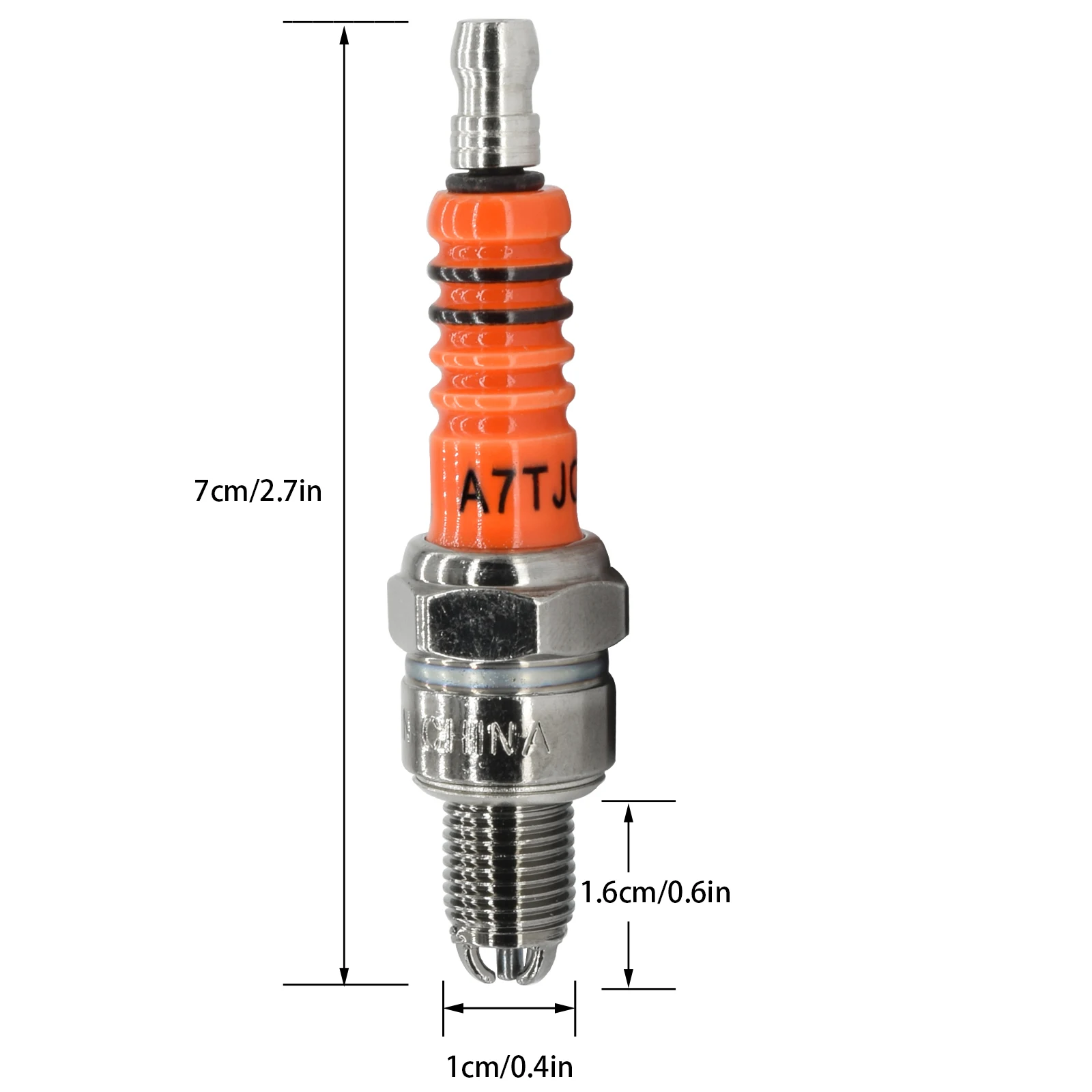 CR7HSA GY6 50cc-125cc 엔진 오토바이 ATV 스쿠터 먼지 자전거 점화 플러그 Yamaha YBR YFM XVS XT TT-R 혼다 가와사키 KLX 125
