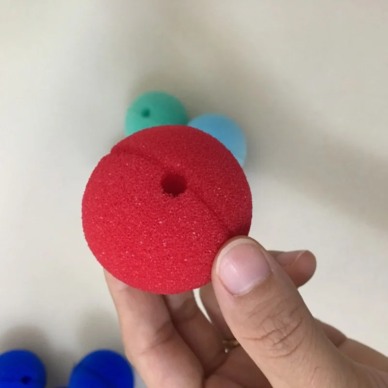 Clown Nose Prop 10PCS Clown Nose cos Stage Decoration Red Sponge Ball Cheerleader Cheering Performance Props