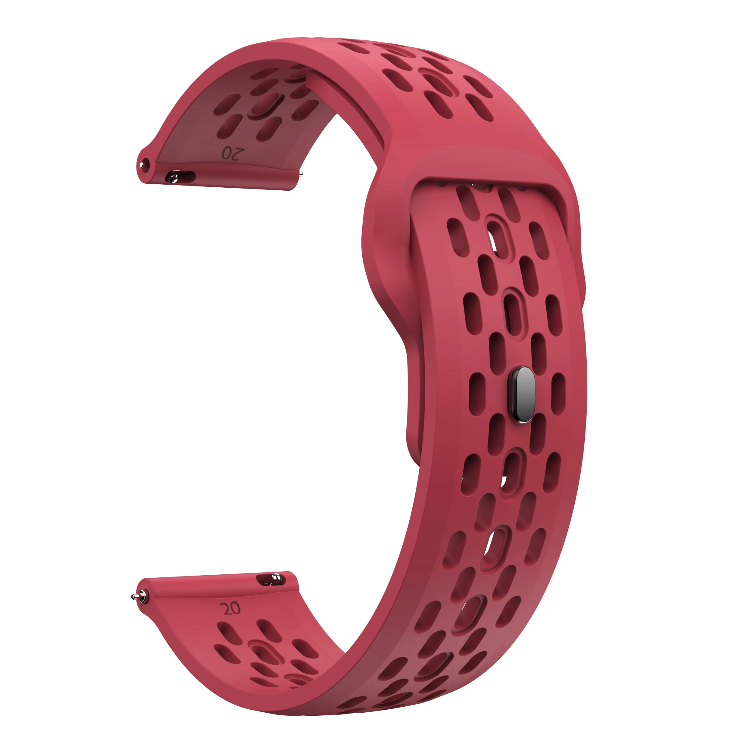 Silicone Breathe Band Strap, 18-22mm Adjustable Bracelet