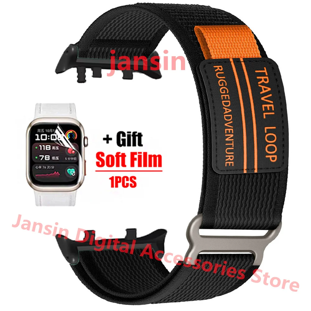 Nylon Loop Band Sport Bracelet with Soft Protector Film - Replaceable Accessories