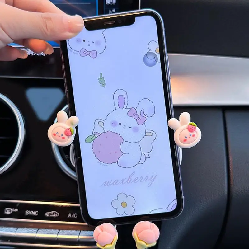 

Car Phone Stand 360 Degree Rotatable Cartoon Mobile Holder Stable Cell Grip Fixed Support Frame Vehicle Mount For Navigation