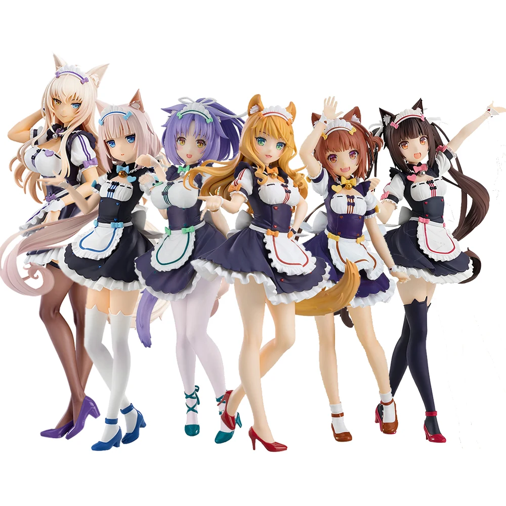 Фото Фигурки игрушечные из ПВХ для девушек из игры «ГК ап парад», Nekopara Chocola, ваниль, азуки, кокос, клен, корица №1