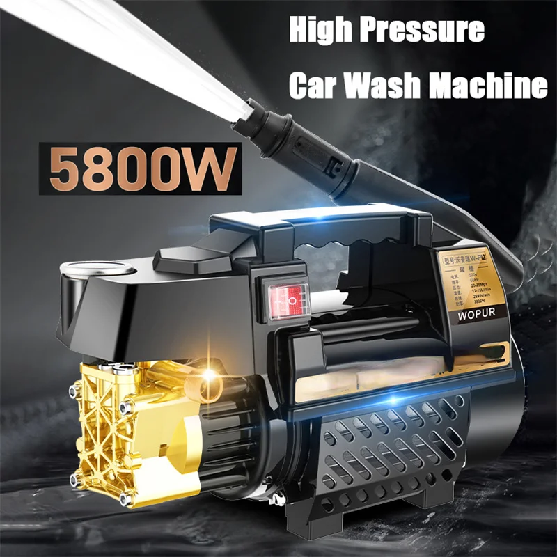 thumbnail image 1 of Máquina de lavado de autos para el hogar Artefacto de alta presión 220 V Pequeña máquina de limpieza portátil Pistola de agua para lavado de autos Bomba de agua de alta potencia 4800 W, 1 of 4
