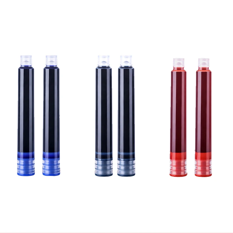 Fountain Pen Ink Cartridges 50PCS Pen Ink for Fountain Pen Disposable Black Blue Red Ink Sac 3.4 Mm Bore Diameter fountain pen ink,fountain pen ink cartridges,pen ink refill