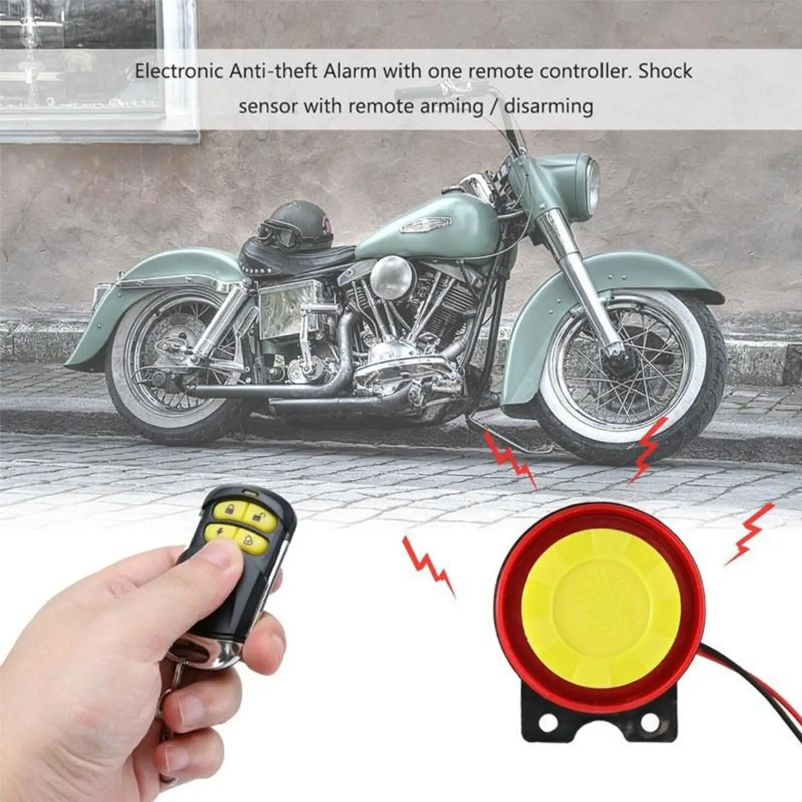 12V Car High Power Siren Motorcycle Alarm System Remote Control Anti-theft For Motorcycle