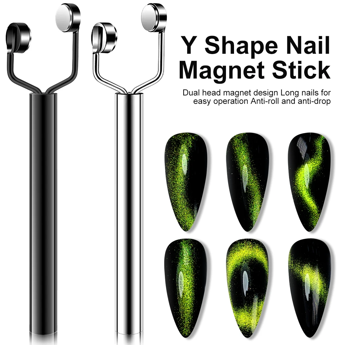 Y-shaped Multifunctional Magnet for Nails Cat Eye UV Gel Polish Design Effect Manicure Strong Magnet Stick Nail Art Tools magnetic nail art tools cat eye nail tool magnetic nail tools magnetic nail pen