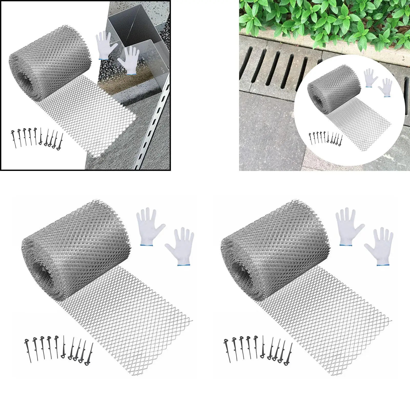 Gutter Guard Garbage with Fixed Hooks Multipurose Gardening Mesh Gutter