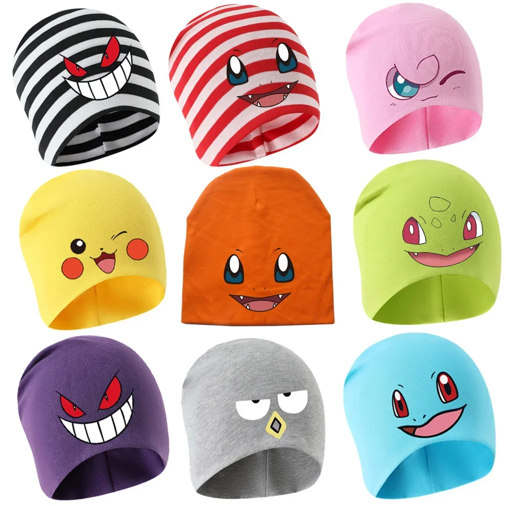 

Pokemon Children's Knitted Hat Squirtle Pikachu Gengar Vulpix Cotton Rouyuan Comfortable Knitted Beanie Anime Kawaii Kids Cap