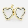 1pcs Heart Crystal 1.2in/30mm Magnetic Open Glass Floating Locket DIY Memory Box For Floating Charms 5