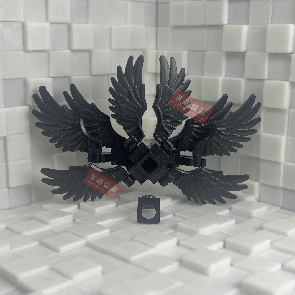 Neues MOC Devil Angel Wings Skelett Spezialeffekte Bausteinhelm und Rüstung Puzzle MOC Montagezubehör Serie 5 – Detail 3