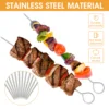 10/12pcs Stainless Steel Barbecue Skewer Reusable BBQ Kebab for Outdoor Camping Picnic Tools Cooking Tools Kitchen Accessories 3