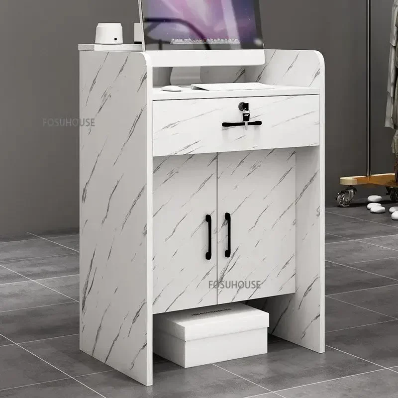 Nordic Clothing Store Beauty Salon Reception Counter Small Shop Cash Register Modern Company Reception Desks Consultation Desk