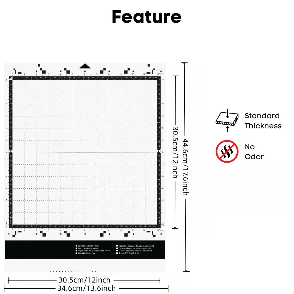 Cutting Mat Brother scanncut adx series machine 12" x 12" Standard Tack Low Tack Adhesive Mat Cardstock Vinyl cutting mats