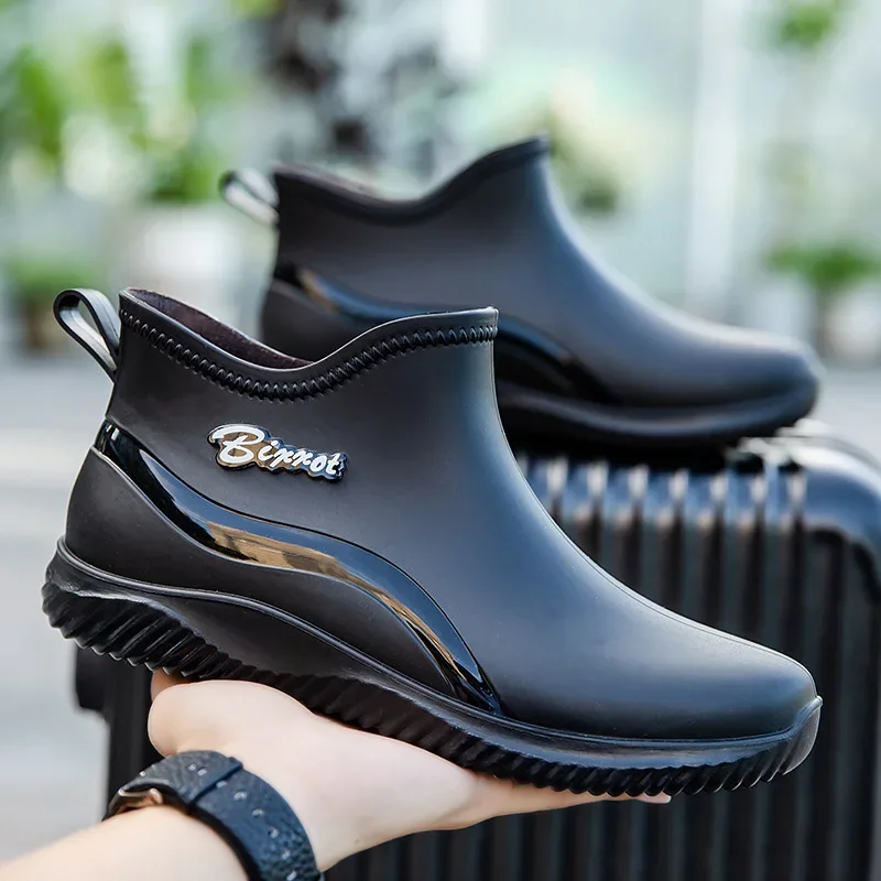 Bottes de pêche été imperméables respirantes antidérapantes - Chaussures de travail caoutchouc noir