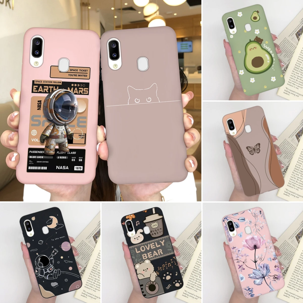 Per Samsung Galaxy A30 A30S Custodia Lovely Bear Soft Matte Silicone Anti Drop Cover Posteriore Per Samsunga30 A 30 Coque Shell Funda Capa