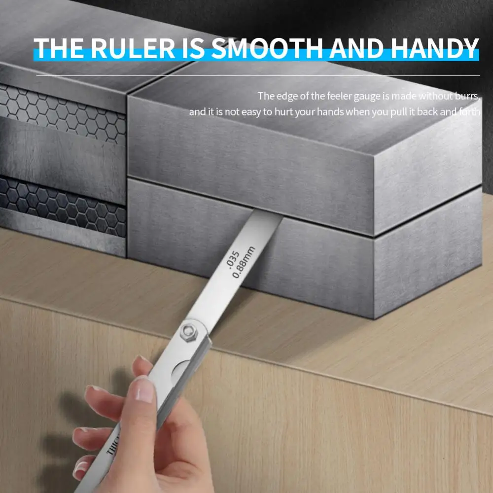 Feeler Gauge Portable Various Specifications Metric Blades High Accuracy Stainless Steel Feeler Gauge Gap Rangefinder