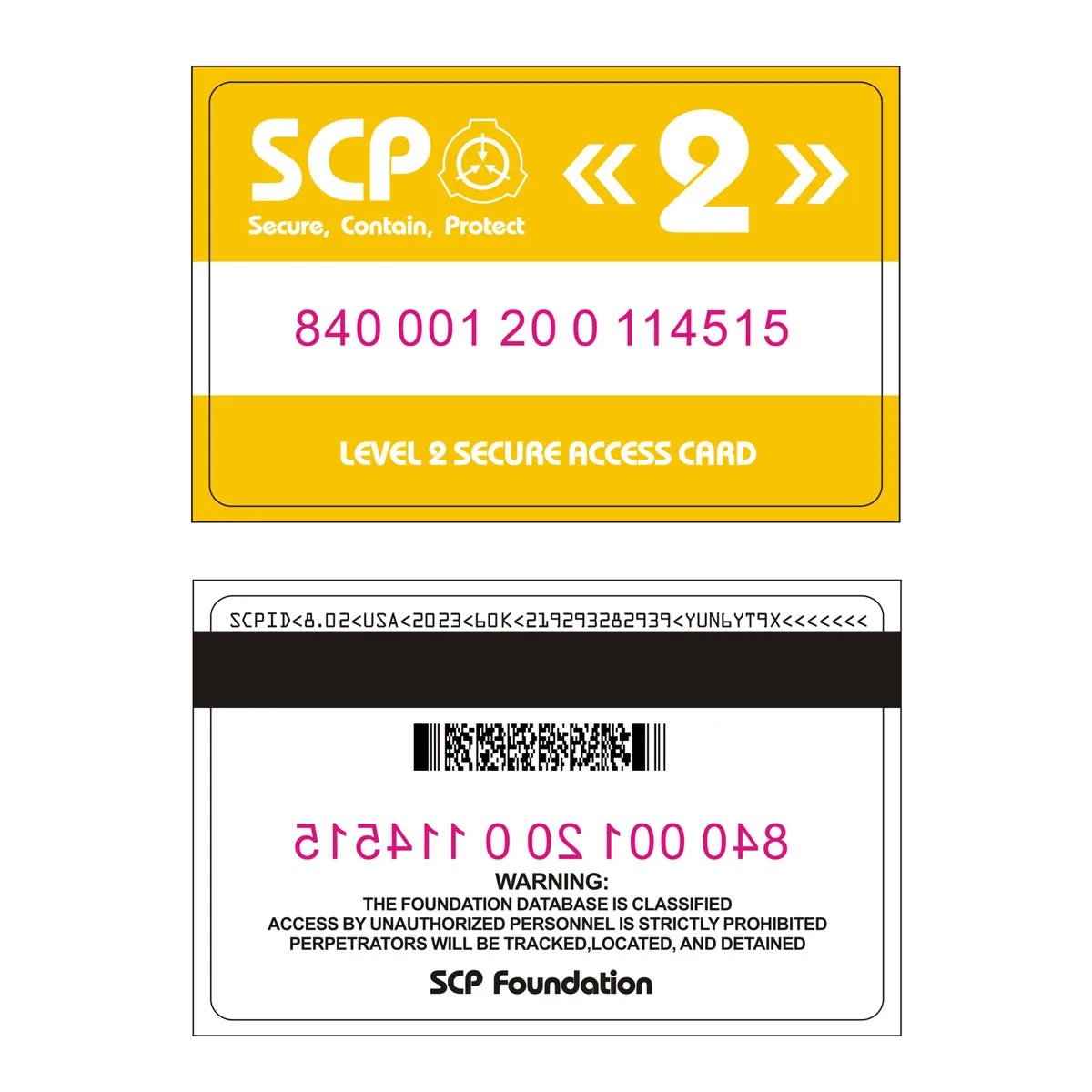 SCP foundation GUARD secret PVC hardcard Special Logo Cosplay Access Grade  Card scp-001 - AliExpress