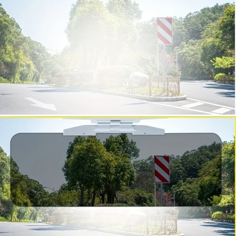2-in-1 Day and Night Anti-Glare Car Sun Visor Adjustable Sunshade Extender Compatible For Day/Night Driving