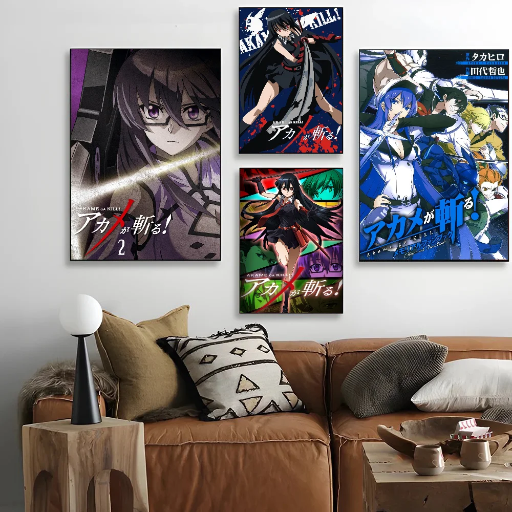 Anime Akame Ga KILL Poster Paper Print Home Bedroom Entrance Bar