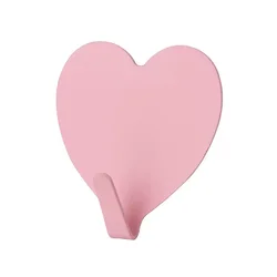 Chic Pink Heart Wall Hooks - Decorative Metal Key Holders - 3PC (AXGG - pink)