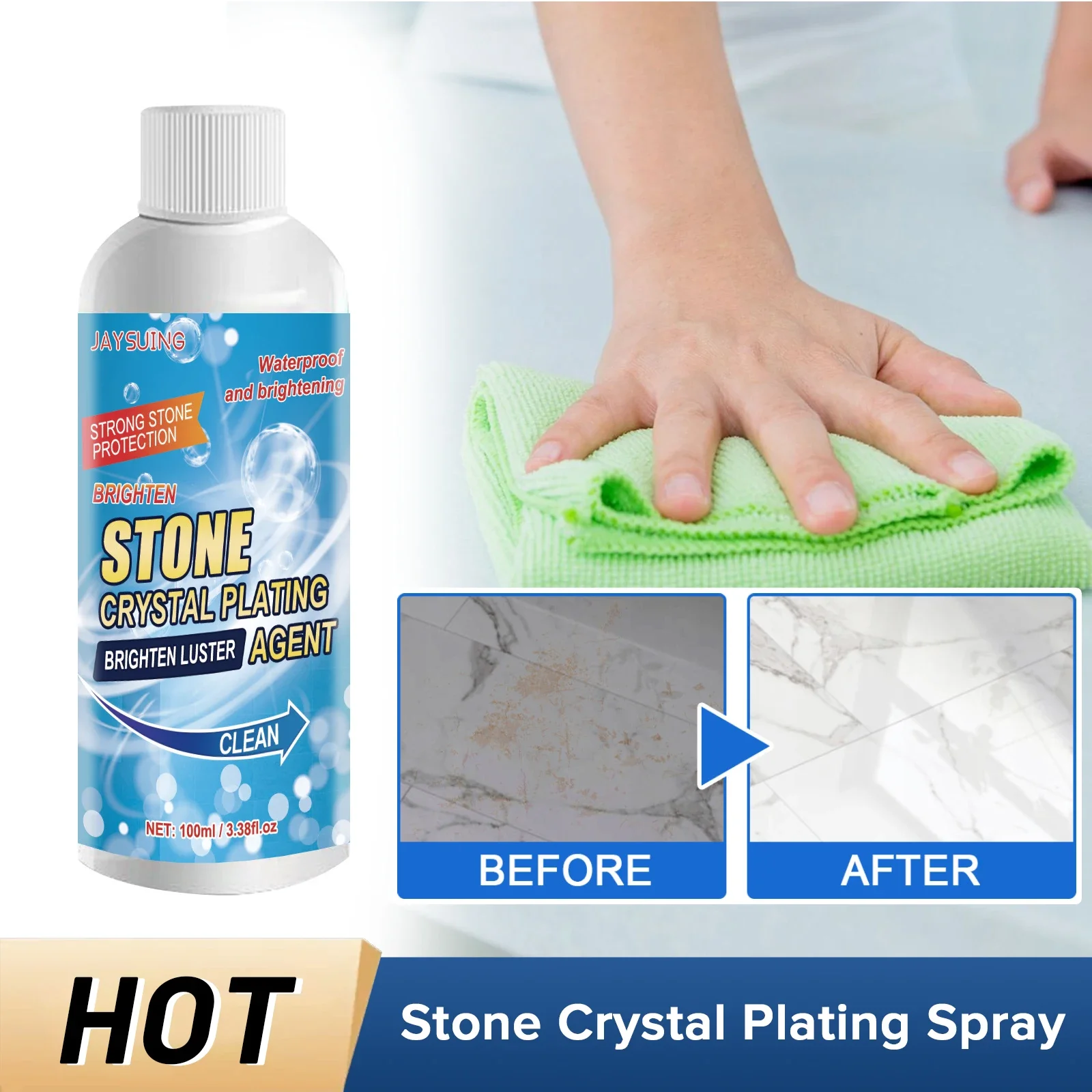 

Stone Nano Crystal Plating Agent Anti Scratches Ceramic Tile Hydrophobic Polish Coating Countertop Marble Granite Cleaner Liquid