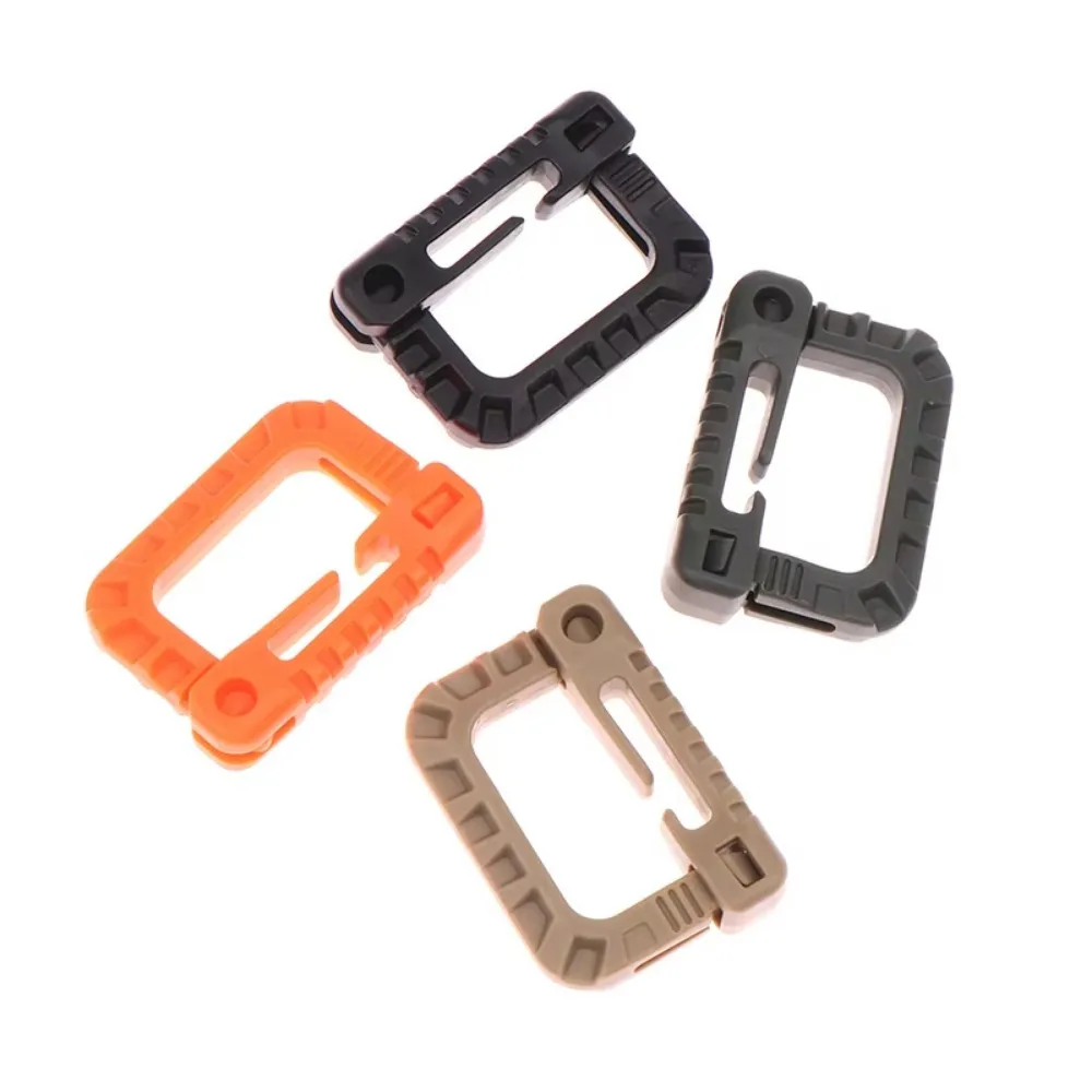 2Pcs D-Ring Multipurpose Locking Carabiner Clips Hanging Hook Backpack Buckle Attach Snap Lock Camp Keychain