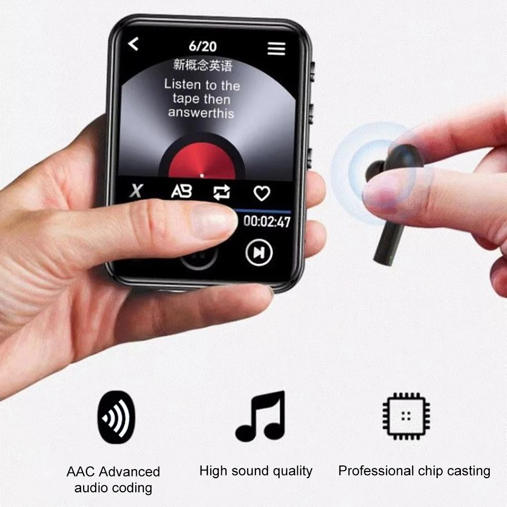 MP4 Player Lossless Music Player Full Touch Screen 2.4 inches Portable MP3 with Speaker Support FM Radio Recording E-Book mp4 player,music player,mini media player