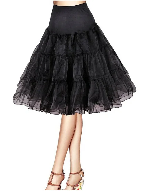 Wedding Petticoat Puffy Short Organza Halloween Women Crinoline Vintage Underskirt