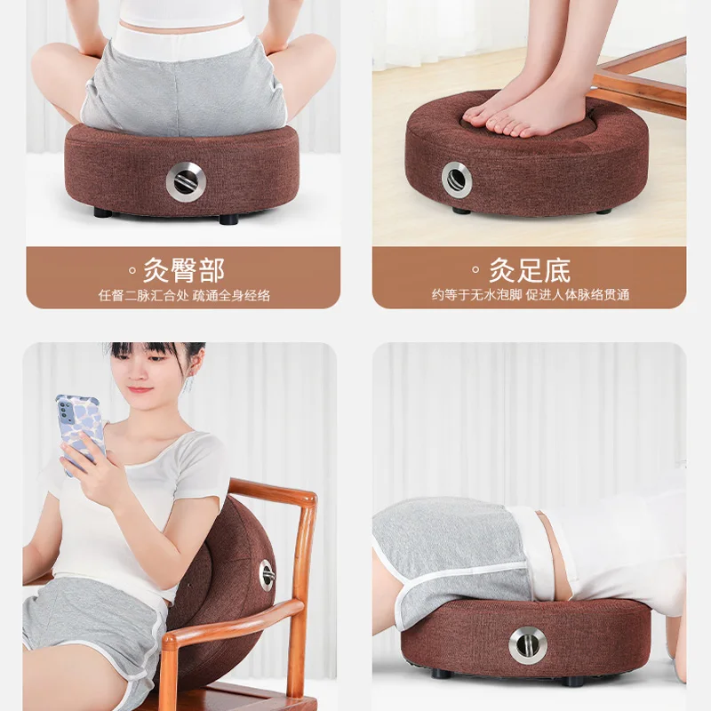 SHARE HO Chinese Heating Therapy Sitting Moxibustion Acupuncture Points Back Waist Treatment Moxa Cover Mugwort Sticks Burner