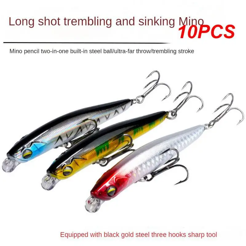 

10 шт. Плавающий Гольян 130 мм 18,5 г, длинная жесткая приманка для забрасывания, воблер с блестящим лезвием, приманка для рыбной ловли, приманка для морского окуня