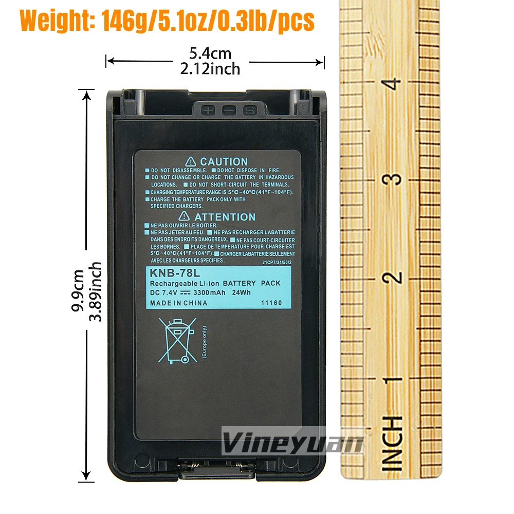 KNB-78L KNB-55L 3300mAh Ersatz Batterie für Kenwood TK-3360, TK-3160, TK-2170, TK-3170, NX-220, NX-320, TK-3140,TK-2160