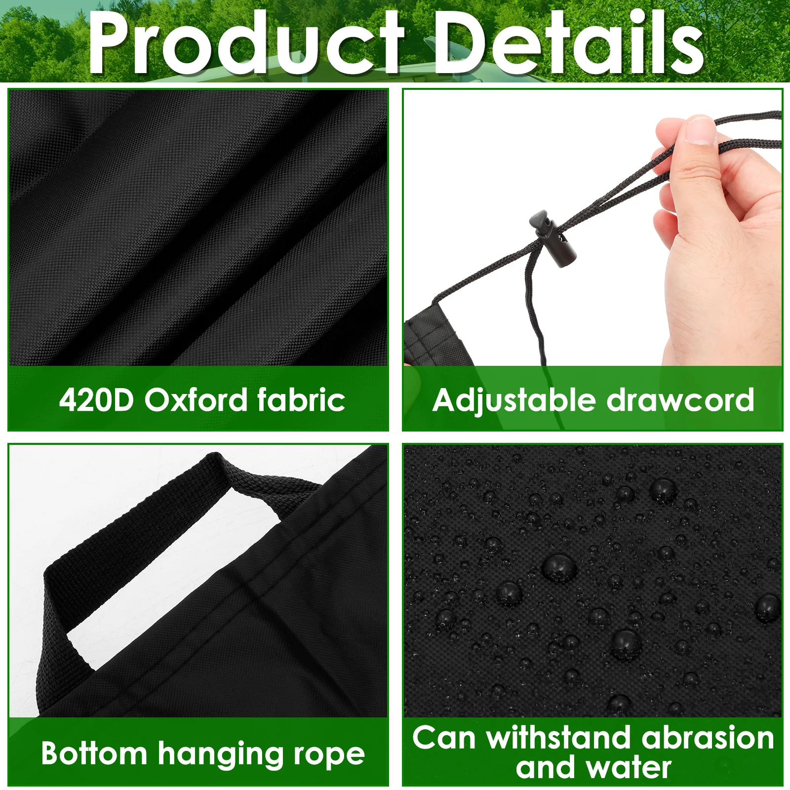 Car Divider Privacy Curtain 420D Oxford Cloth Vehicle Private Sun Shade with Magnetic Hook Double Layer Black Car Window Shade