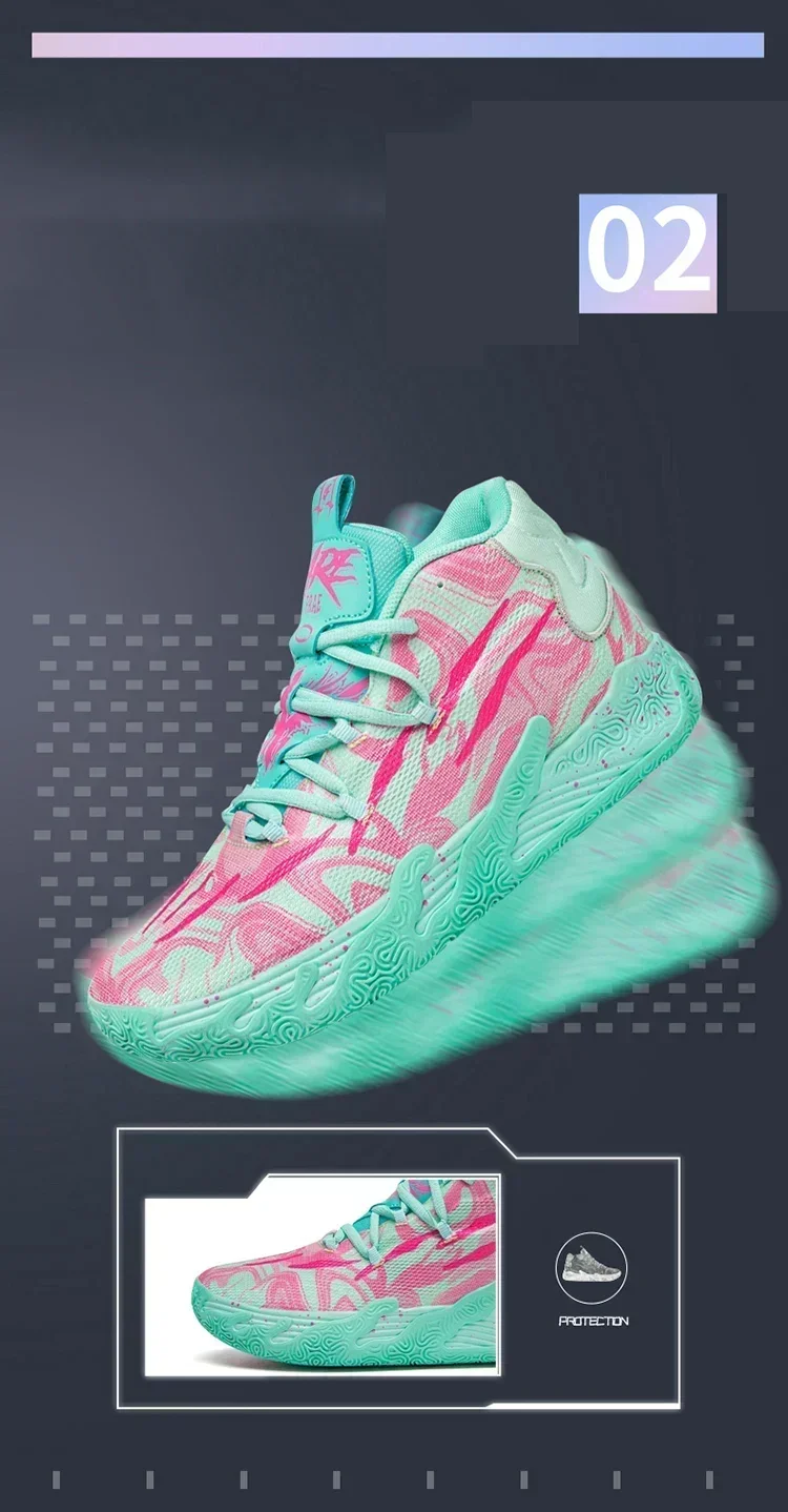 2025 Basketball Shoes for Men Cushioning Basketball Sneaker Women Kids High-top Outdoor Sport Sneakers Breathable Athletic Shoes