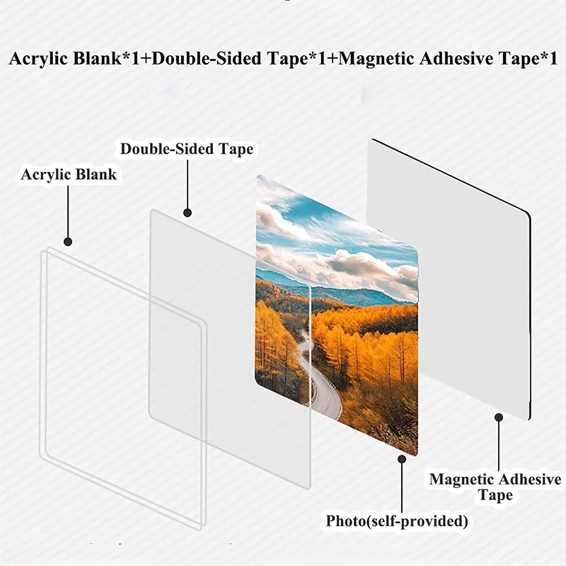 5/10PCS DIY Acryl Kühlschrank Magnete Leere Kühlschrank Rechteck Aufkleber Küche Büro Dekor Kreative Geburtstag DIY Handwerk Geschenk – Detail 2